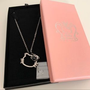 Hello Kitty Outline Rhinestone Necklace